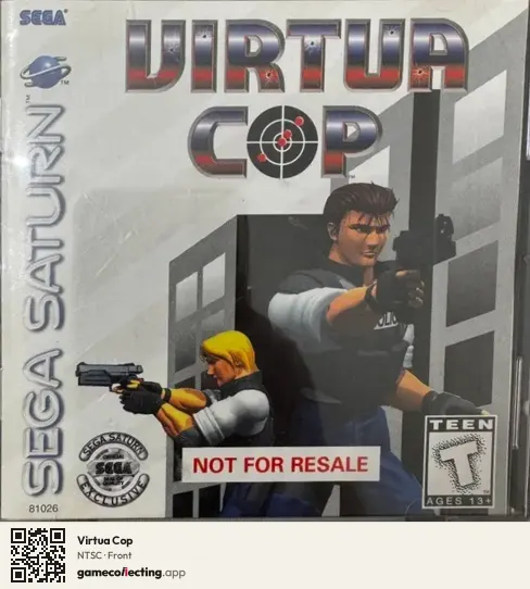 Virtua Cop Sega Saturn, NTSC box front