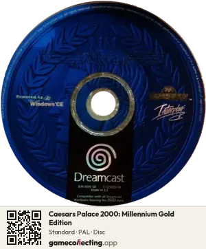 Caesars Palace 2000: Millennium Gold Edition Sega Dreamcast, PAL disc