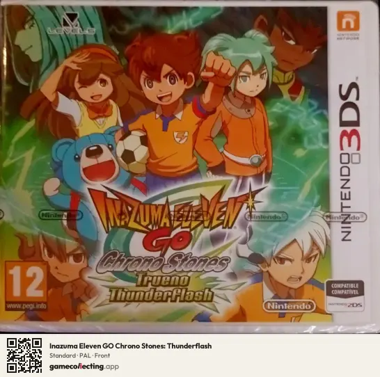 Inazuma Eleven GO Chrono Stones: Thunderflash Nintendo 3DS, PAL box front
