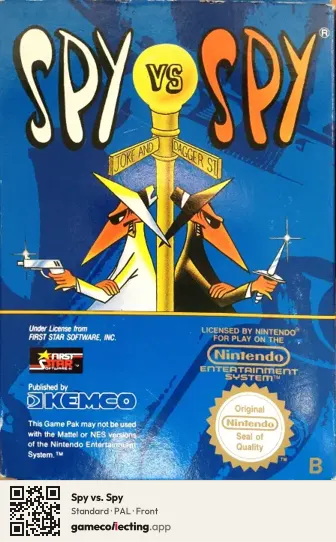 Spy vs. Spy Nintendo Entertainment System, PAL box front