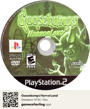 Goosebumps HorrorLand PlayStation 2, NTSC disc