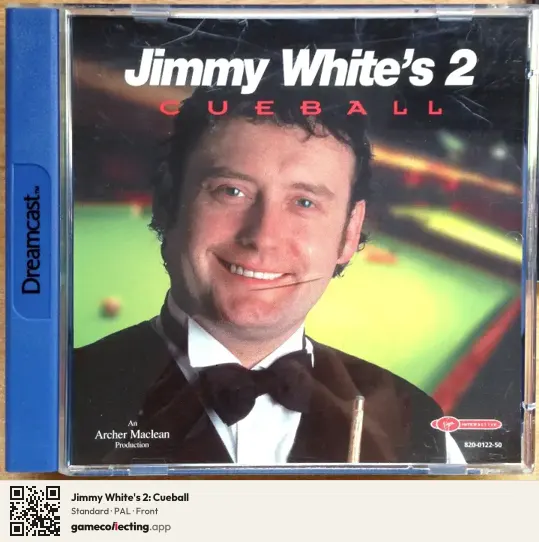 Jimmy White's 2: Cueball Sega Dreamcast, PAL box front