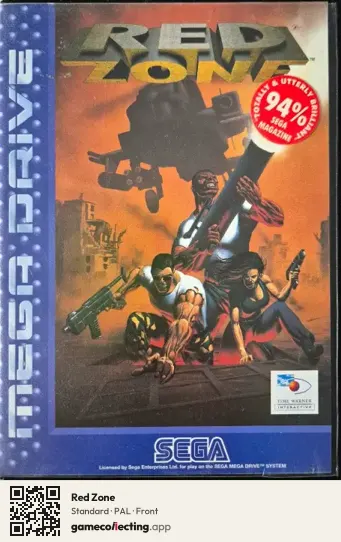 Red Zone Sega Mega Drive / Genesis, PAL box front