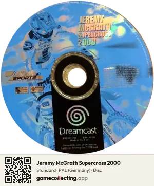 Jeremy McGrath Supercross 2000 Sega Dreamcast, PAL disc