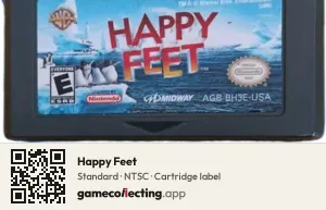 Happy Feet Game Boy Advance, NTSC cartridge label