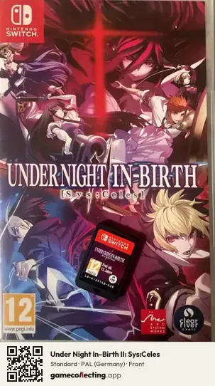 Under Night In-Birth II: Sys:Celes Nintendo Switch, Germany box front