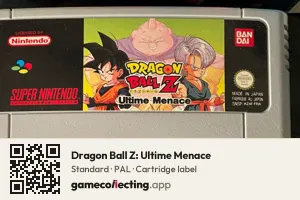 Dragon Ball Z: Ultime Menace Super Nintendo Entertainment System, PAL cartridge label