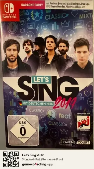 Let's Sing 2019 Nintendo Switch, Germany box front