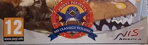 Prinny Presents NIS Classics Volume 1, the PEGI square on its front