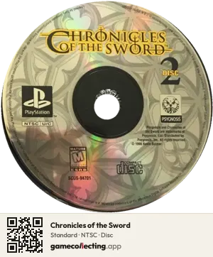 Chronicles of the Sword PlayStation, NTSC disc