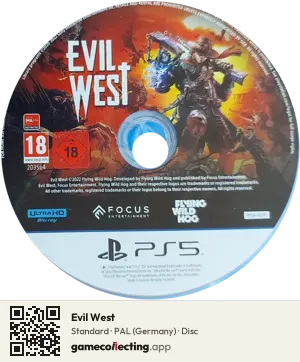 Evil West PlayStation 5, PAL disc