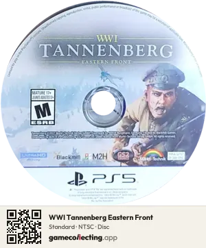 WWI Tannenberg Eastern Front PlayStation 5, NTSC disc