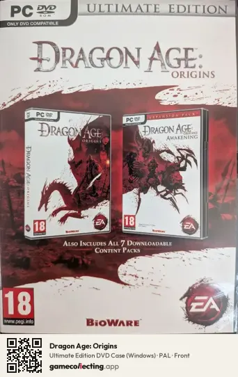 Dragon Age: Origins Computer, PAL box front