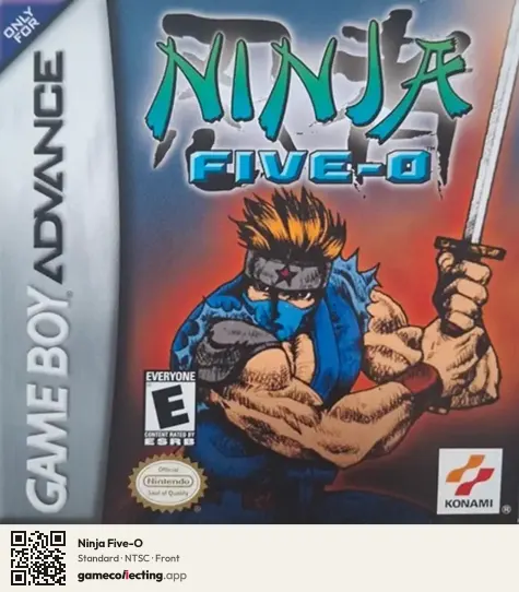 Ninja Five-O Game Boy Advance, NTSC box front