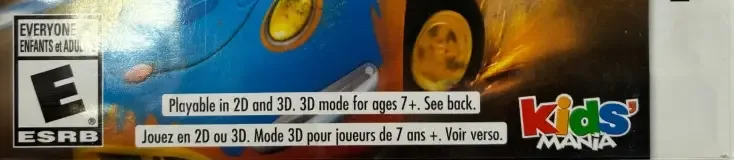 Garfield Kart, the ESRB box on its front