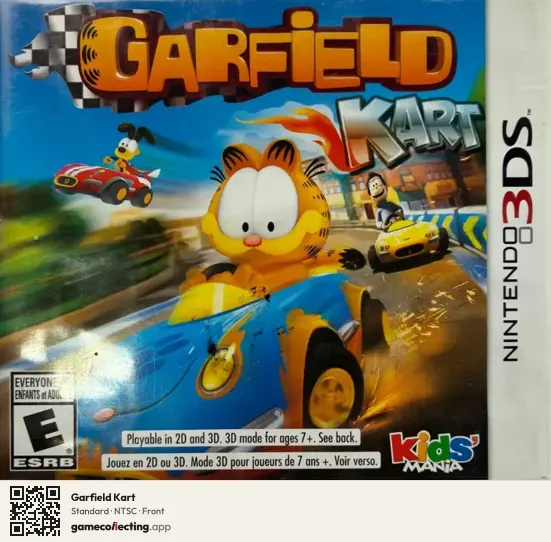 Garfield Kart Nintendo 3DS, NTSC box front