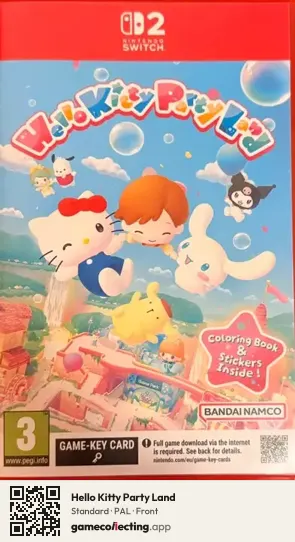 Hello Kitty Party Land Nintendo Switch 2, PAL box front