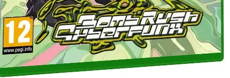 Bomb Rush Cyberfunk, the PEGI square on its front