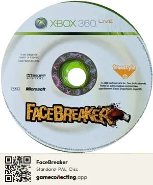 FaceBreaker Xbox 360, PAL disc