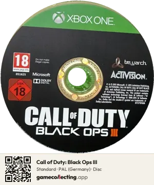 Call of Duty: Black Ops III Xbox One, PAL disc