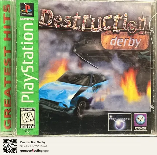 Destruction Derby PlayStation, NTSC box front