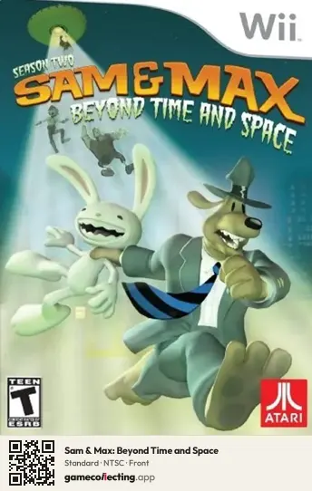 Sam & Max: Beyond Time and Space Nintendo Wii, NTSC box front