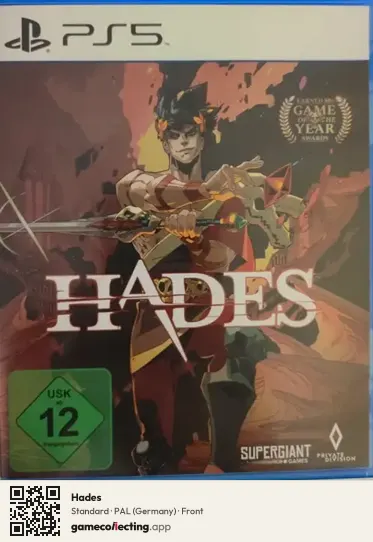 Hades PlayStation 5, Germany box front
