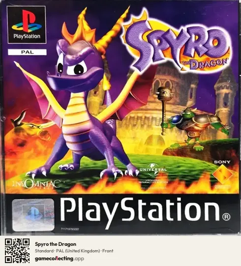 Spyro the Dragon PlayStation, United Kingdom box front