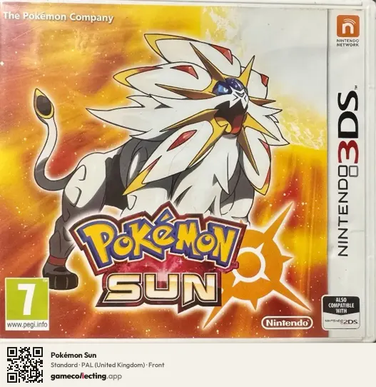 Pokémon Sun Nintendo 3DS, United Kingdom box front
