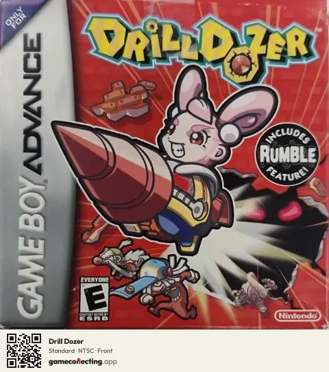 Drill Dozer Game Boy Advance, NTSC box front