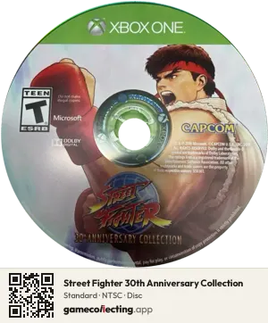 Street Fighter 30th Anniversary Collection Xbox One, NTSC disc