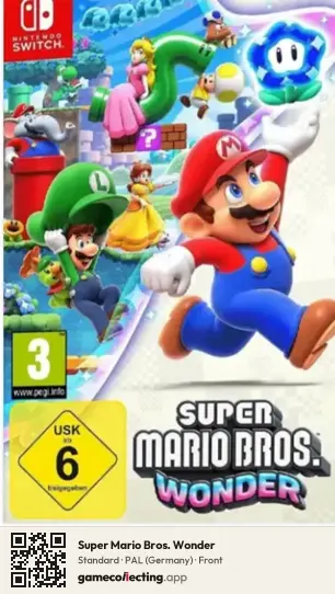 Super Mario Bros. Wonder Nintendo Switch, Germany box front