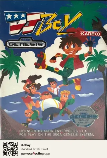 DJ Boy Sega Mega Drive / Genesis, NTSC box front