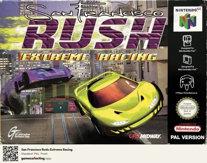 San Francisco Rush: Extreme Racing Nintendo 64, PAL box front