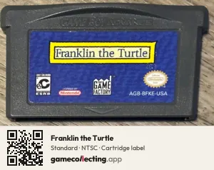 Franklin the Turtle Game Boy Advance, NTSC cartridge label