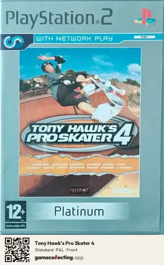 Tony Hawk's Pro Skater 4 PlayStation 2, PAL box front