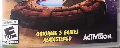 Crash Bandicoot N. Sane Trilogy, the ESRB box on its front