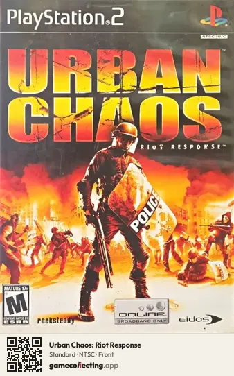 Urban Chaos: Riot Response PlayStation 2, NTSC box front