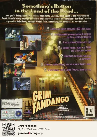 Grim Fandango Computer, NTSC box front