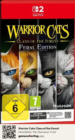 Warrior Cats: Clans of the Forest Nintendo Switch 2, Germany box front