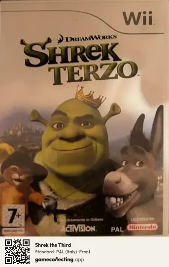 Shrek the Third Nintendo Wii, Italy box front