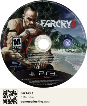 Far Cry 3 PlayStation 3, NTSC disc