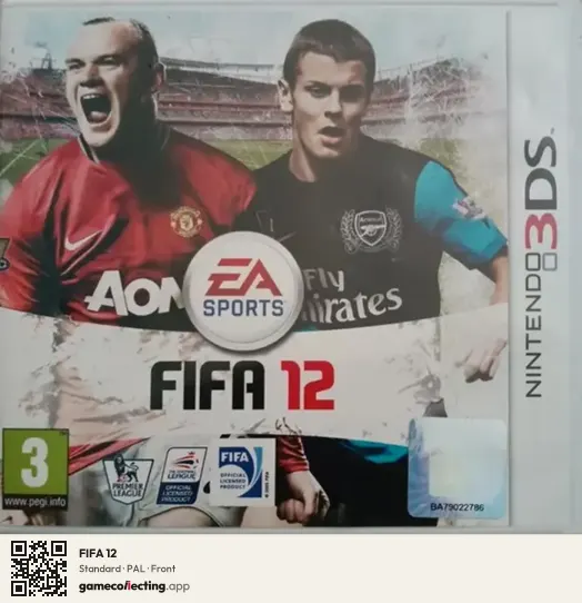 FIFA 12 Nintendo 3DS, PAL box front