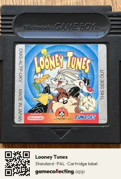Looney Tunes Game Boy Color, PAL cartridge label