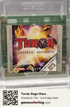 Turok: Rage Wars Game Boy Color, PAL cartridge label