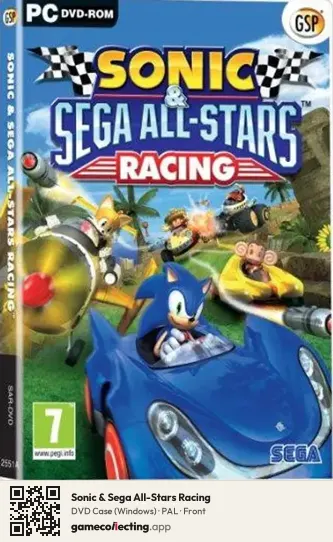 Sonic & Sega All-Stars Racing Computer, PAL box front