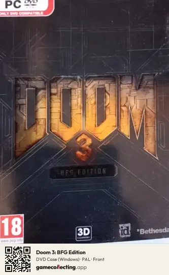 Doom 3: BFG Edition Computer, PAL box front