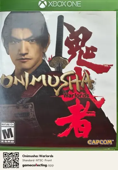 Onimusha: Warlords Xbox One, NTSC box front