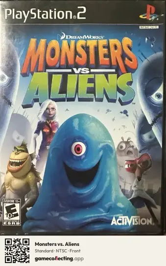 Monsters vs. Aliens PlayStation 2, NTSC box front