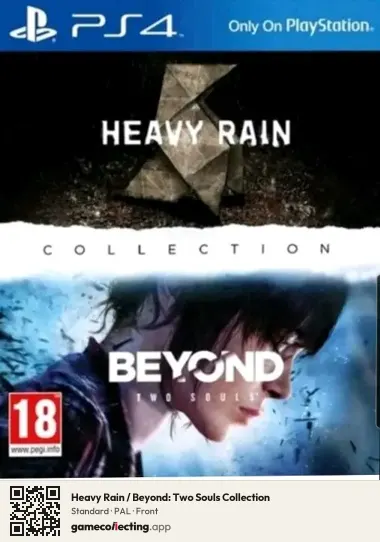 Heavy Rain / Beyond: Two Souls Collection PlayStation 4, PAL box front